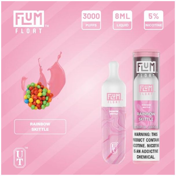 Rainbow Skittle Flum Float Disposable 10-Pack