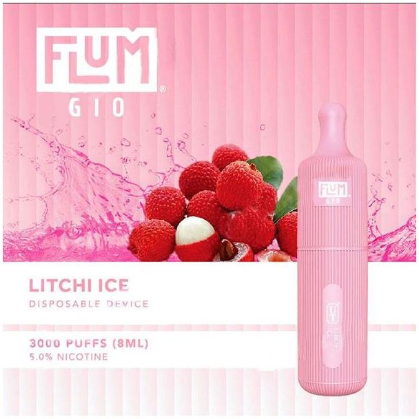 Flum Gio Litchi Ice 3000 Puffs Single with Fruits
