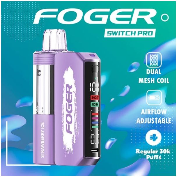 Foger Switch Pro 30,000 Puffs Disposable Kit Strawberry Ice