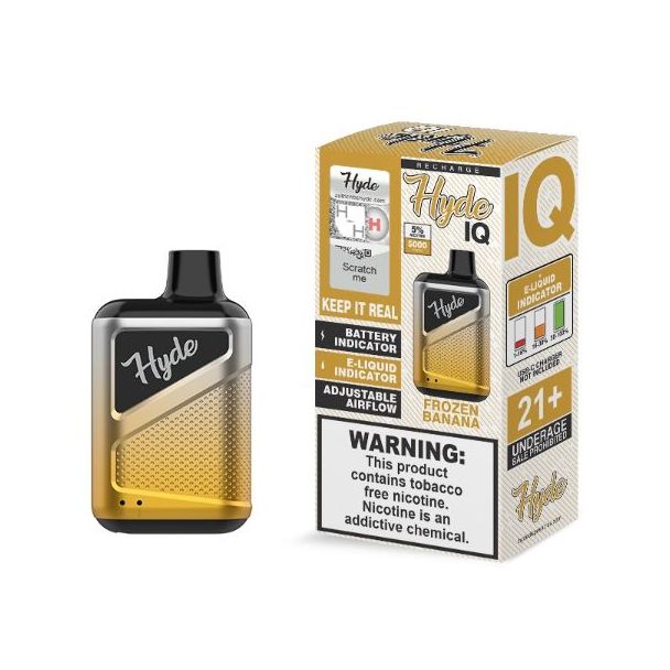 Frozen Banana Hyde IQ 5000 Puffs Single Disposable Bulk Price Deal!