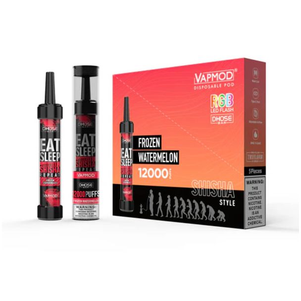 Best Deal VapMod DHose Bar QD71 12000 Puffs Rechargeable Disposable - Frozen Watermelon