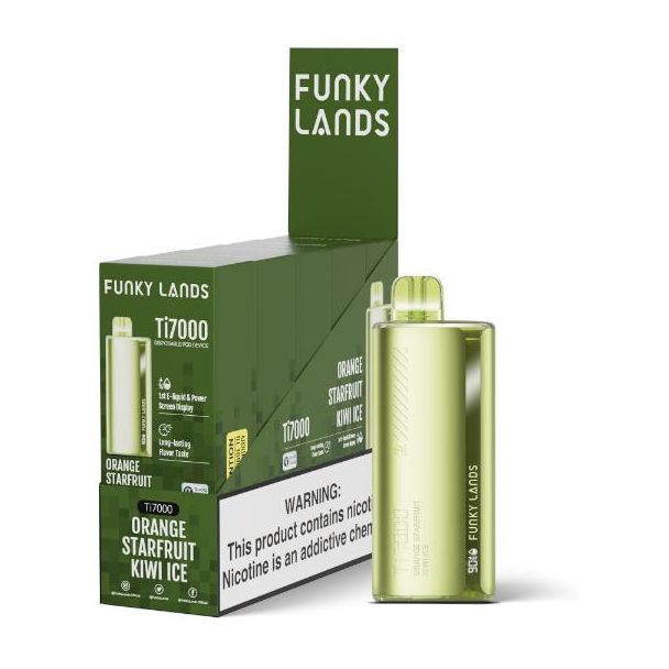 Funky Lands Ti7000 Orange Starfruit Kiwi Ice 5 Pack