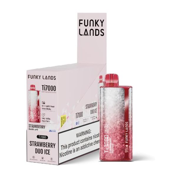 Funky Lands Ti7000 Strawberry Duo Ice 5 Pack