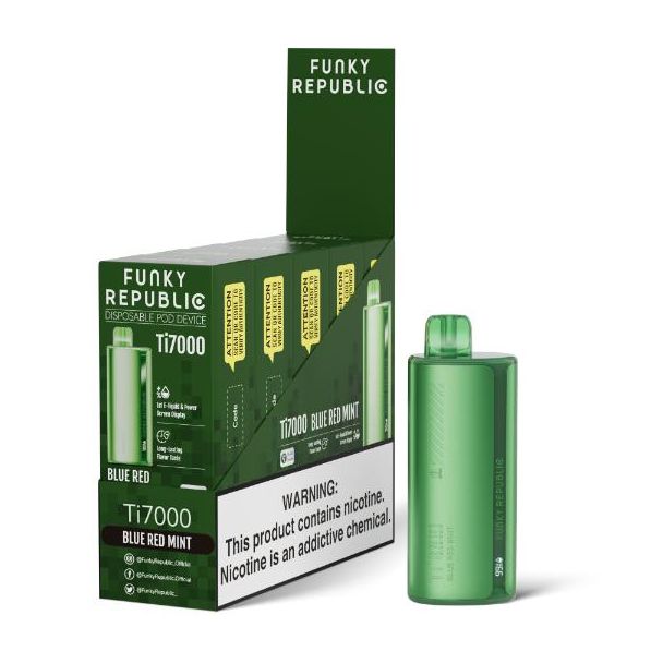 Funky Republic Ti7000 5 Pack Blue Red Mint