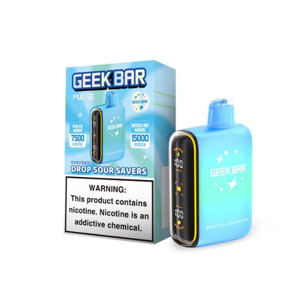 Geek Bar Pulse 15,000 Puffs Disposable Savers Edition Drop Sour Savers