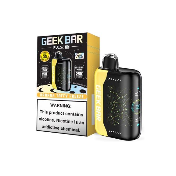 Geek Bar Pulse X 25000 Puffs Disposable Banana Taffy Freeze