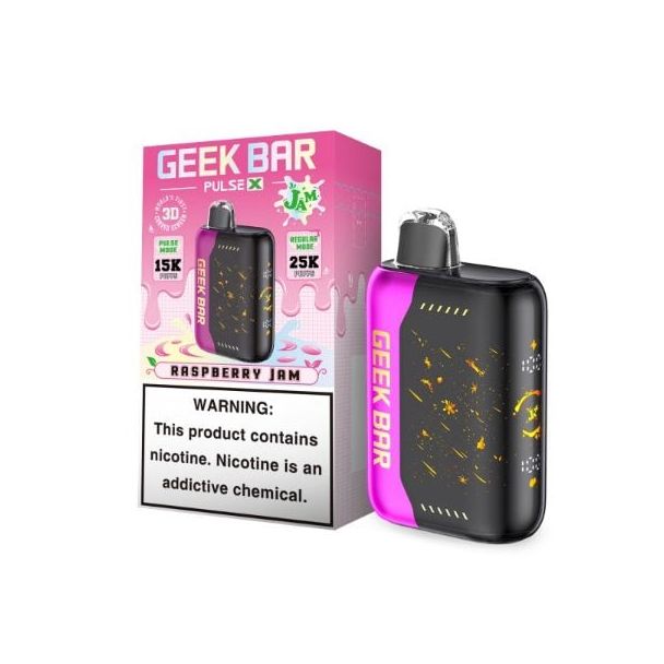 Geek Bar Pulse X Jam Edition 25,000 Puffs Raspberry Jam