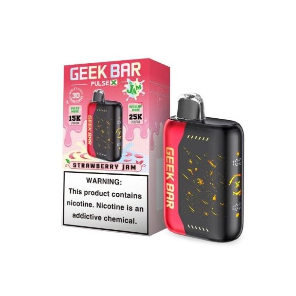 Geek Bar Pulse X Jam Edition 25,000 Puffs Strawberry Jam