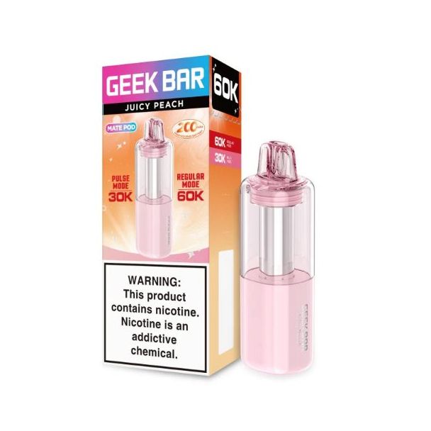 Geek Bar Mate 60,000 Puffs Replacement Pods Juicy Peach