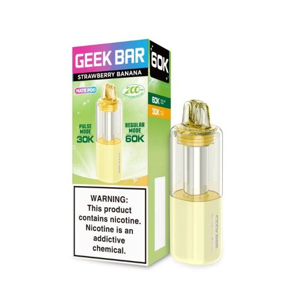 Geek Bar Mate 60,000 Puffs Replacement Pods Strawberry Banana