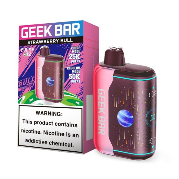 Geek Bar Pulse X2 50K Puffs Disposable Strawberry Bull