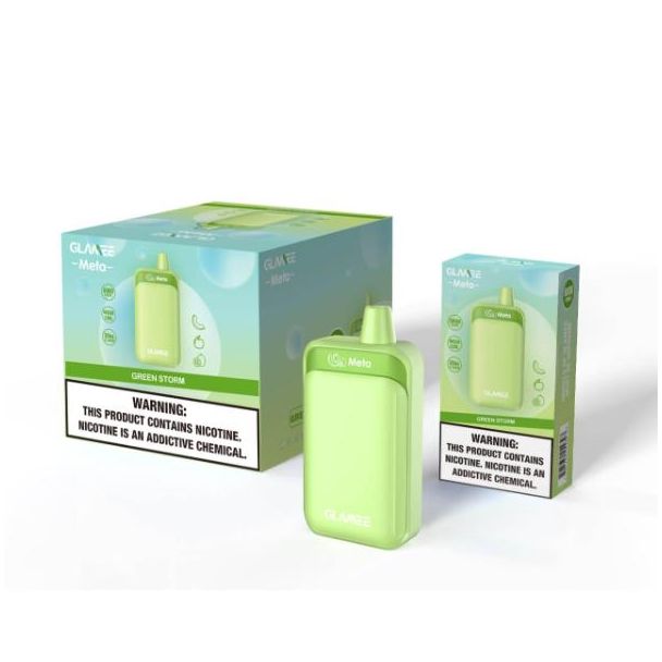 Green Storm Glamee Meta 6000 Puff Single Disposable Ejuices Wholesale Price!