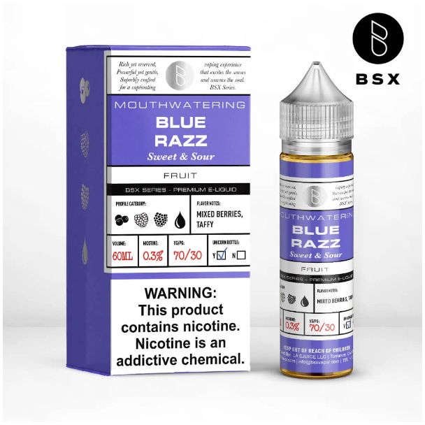 Basix 60ML E-Liquid by Glas Blue Razz