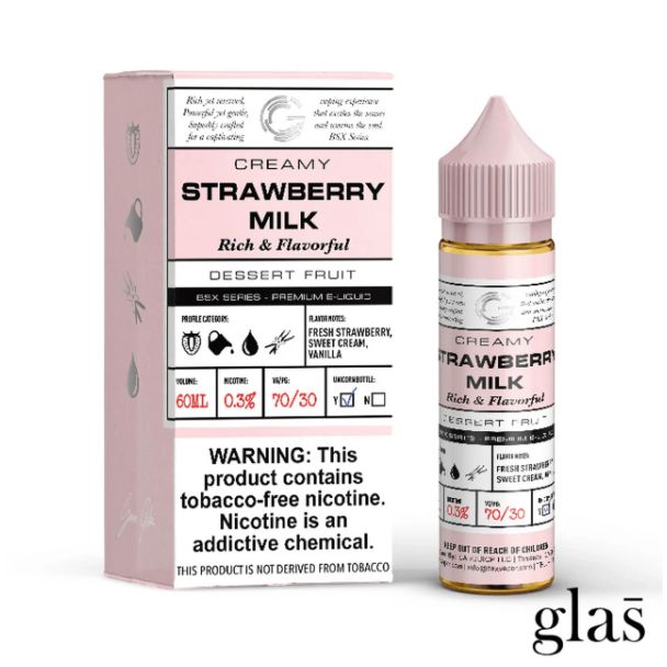 Basix 60ML E-Liquid by Glas Strawberry Milk