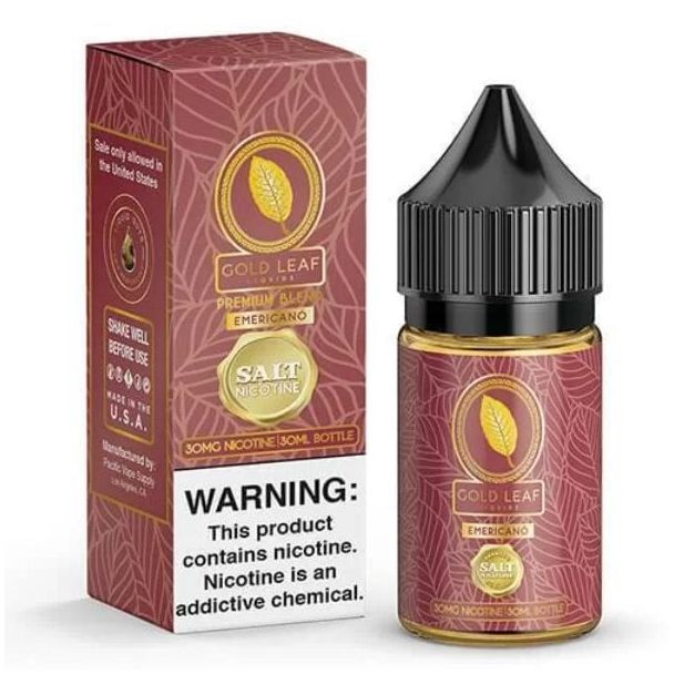Gold Leaf 30mL Salt Series E-Liquid Emericano