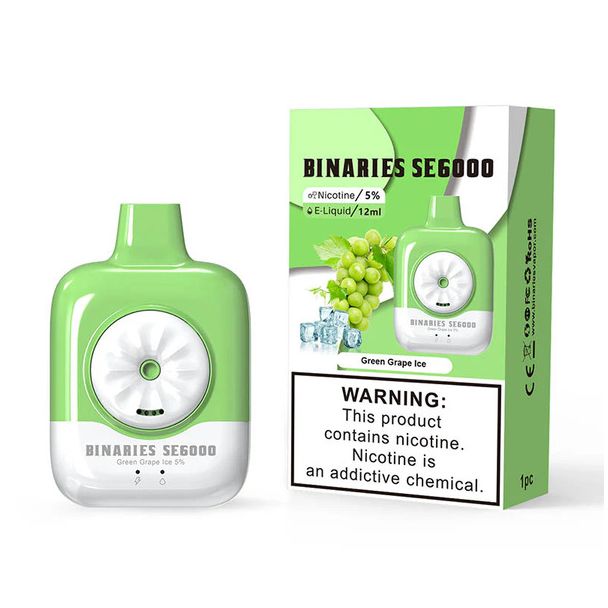 Best Deal HorizonTech Binaries Cabin SE6000 Puffs Disposable - Green Grape Ice 