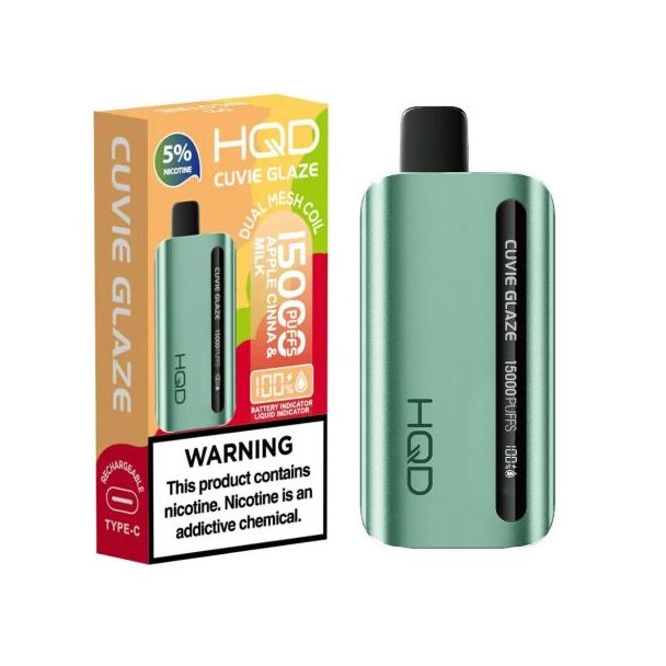 HQD Cuvie Glaze 15,000 Puffs Disposable - Apple Cinna & Milk