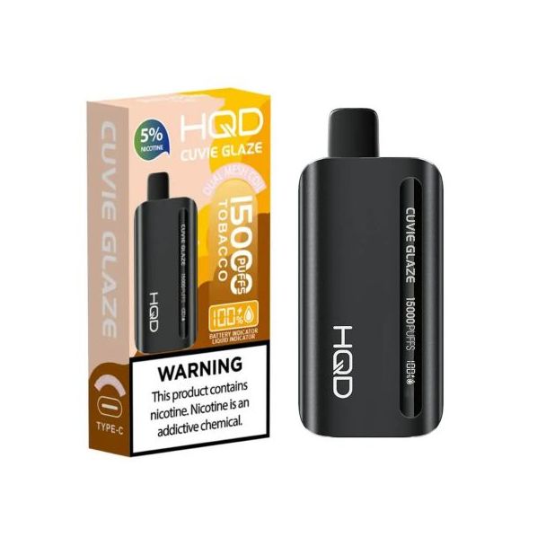 HQD Cuvie Glaze 15,000 Puffs Disposable - Tobacco