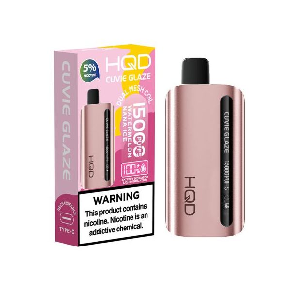 HQD Cuvie Glaze 15,000 Puffs Disposable - Watermelon Nana Ice