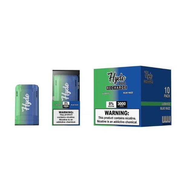 Lush Ice & Blue Razz Hyde Duo Recharge Disposable 10 Pack