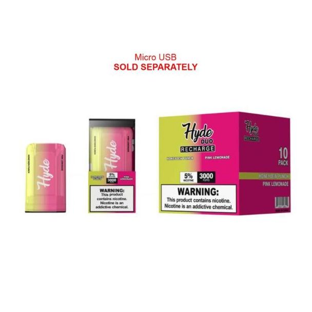 Honeydew Punch & Pink Lemonade Hyde Duo Recharge Disposable 10 Pack Best Ejuices Wholesale Price!