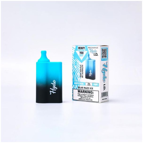Blue Razz Ice Hyde I.D. Recharge 4500 Puffs Disposable 10-Pack Cheap Deal!