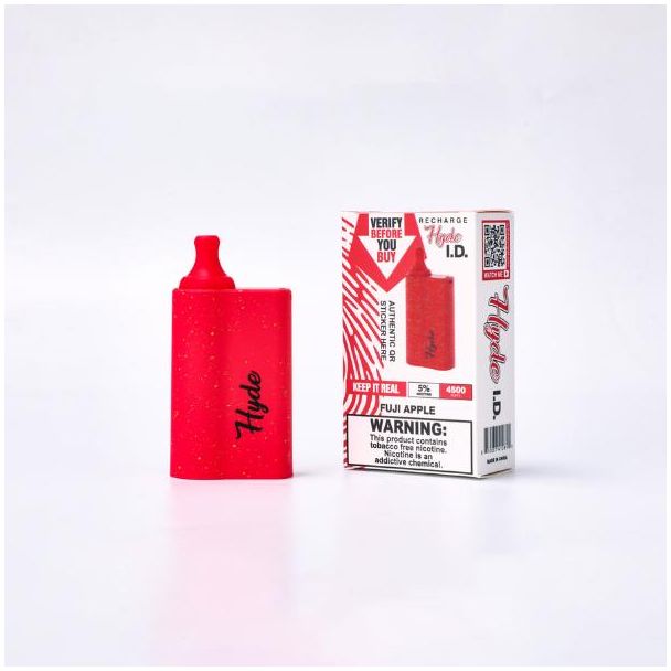Fuji Apple Hyde I.D. Recharge 4500 Puffs Disposable 10-Pack Ejuices Wholesale Price!