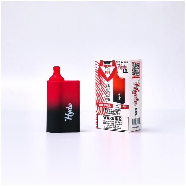 Peach Mango Pineapple Strawberry Hyde I.D. Recharge 4500 Puffs Disposable 10-Pack Ejuices Wholesale Deal!