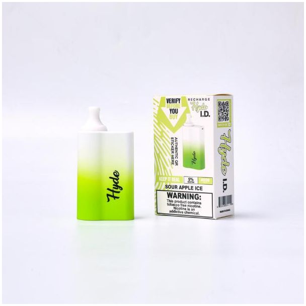 Sour Apple Ice Hyde I.D. Recharge 4500 Puffs Single Disposable Ejuices Wholesale Deal!