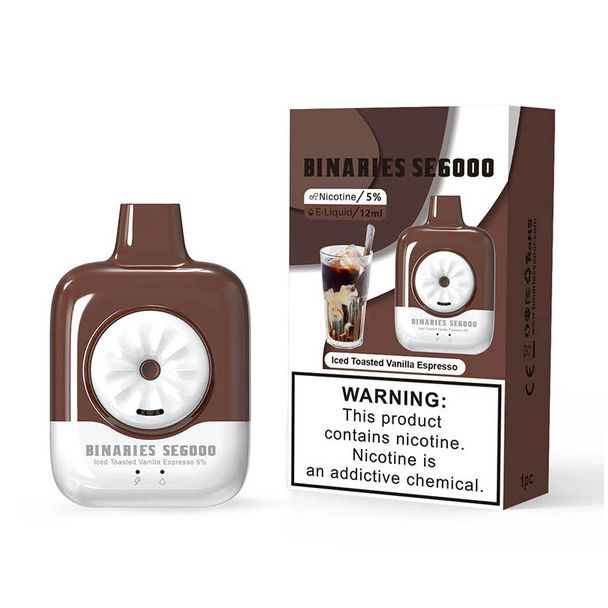 Best Deal HorizonTech Binaries Cabin SE6000 Puffs Disposable - Iced Toasted Vanilla Espresso