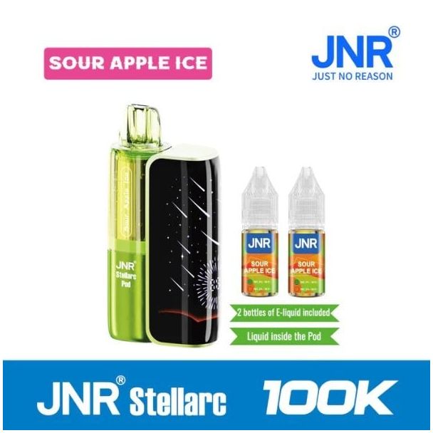 JNR Stellarc 100,000 Puffs Disposable Kit Sour Apple Ice