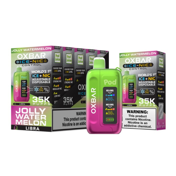 OXBAR x Pod Juice ICE-NIC Control 35,000 Puffs Disposable - Jolly Watermelon