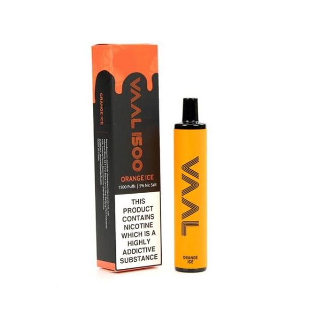 Orange Ice VAAL 1500 Puffs Single Disposable Ejuices Wholesale Deal!
