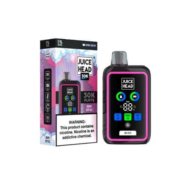 Juice Head 30,000 Puffs Disposable 24mL Grape Pop Ice