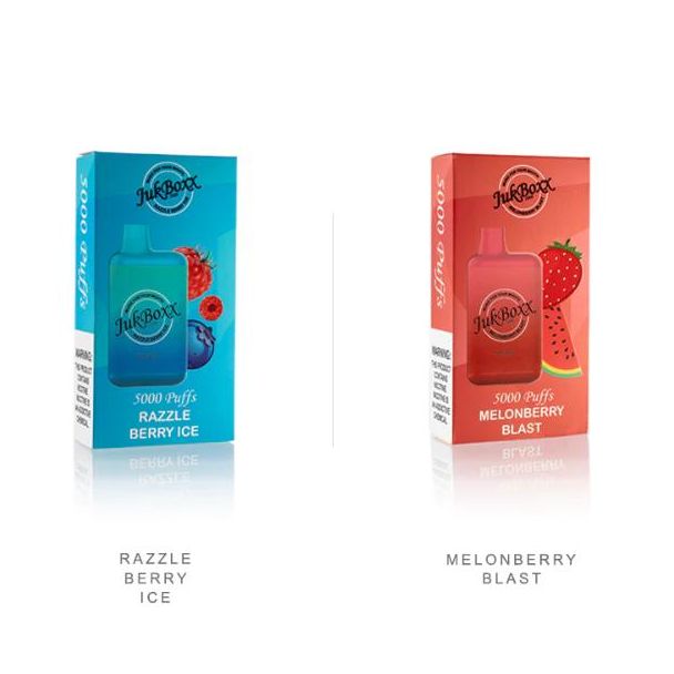 Razzle Berry Ice & Melonberry Blast Jukboxx 5000 Puffs Disposable 10-Pack Bulk Price!