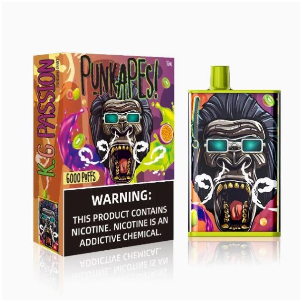 Best Deal PunkApes 6000 Puffs Disposable - Kiwi Guava Passionfruit