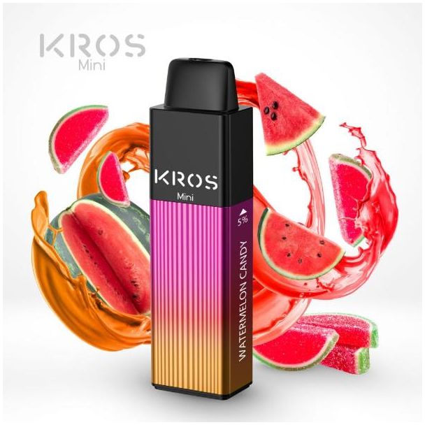Watermelon Candy KROS Mini 4000 Puffs Disposable 6-Pack Bulk Deal!