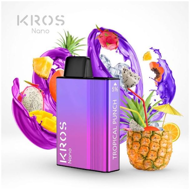 Tropical Punch KROS Nano 5000 Puffs Disposable 6-Pack Bulk Deal!