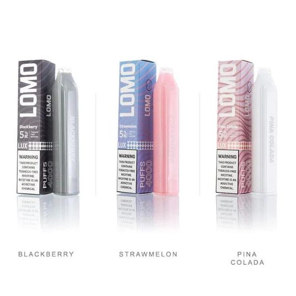Blackberry, Strawmelon & Pina Colada LOMO LUX TFN 4000 Puffs Disposable 10-Pack Bulk Deal!