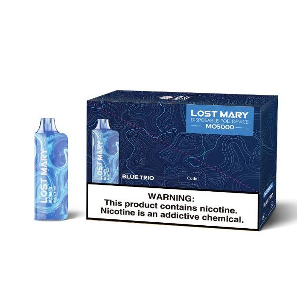 Lost Mary Mo5000 5000 Puffs Single and 5 Pack Box Flavor BLue Trio