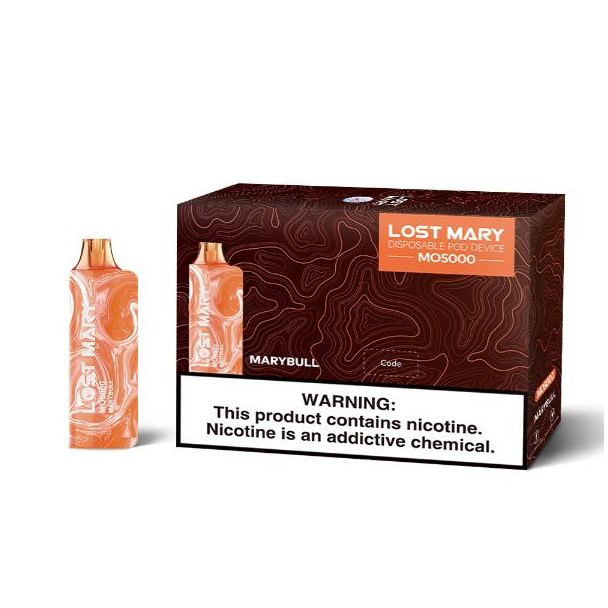 Lost Mary Mo5000 5000 Puffs Single and 5 Pack Box Flavor Marybull