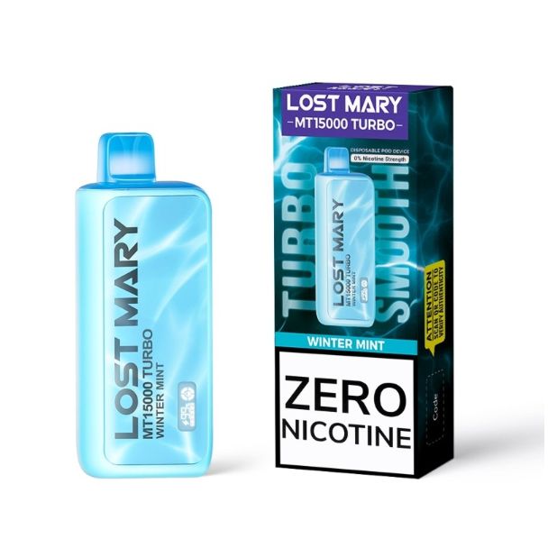 Lost Mary MT15000 Turbo Zero Nicotine Disposable Vape Winter Mint