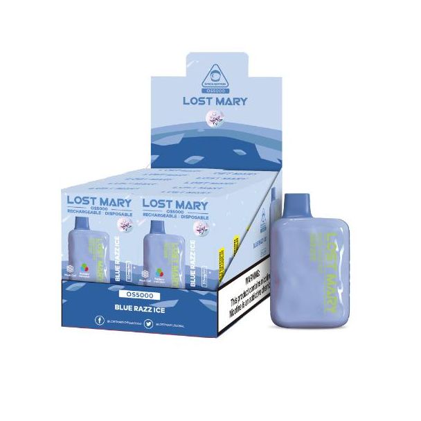 Lost Mary OS5000 Flavors 10 Pack Flavors Blue Razz Ice