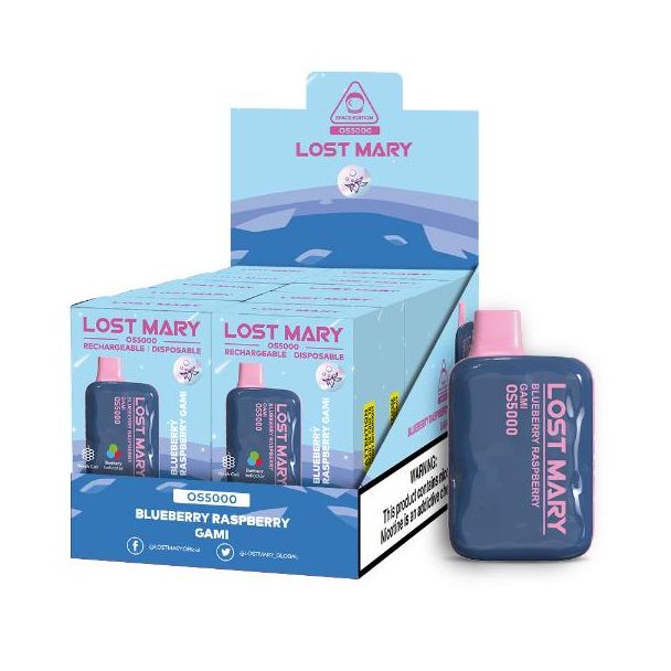 Lost Mary OS5000 Flavors 10 Pack Flavors Blueberry Raspberry Gami