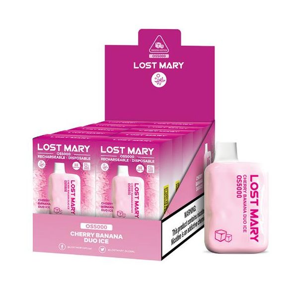 Lost Mary OS5000 Flavors 10 Pack Flavors Cherry Banana Duo Ice