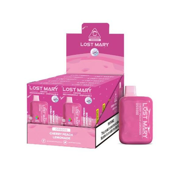 Lost Mary OS5000 Flavors 10 Pack Flavors Cherry Peach Lemonade