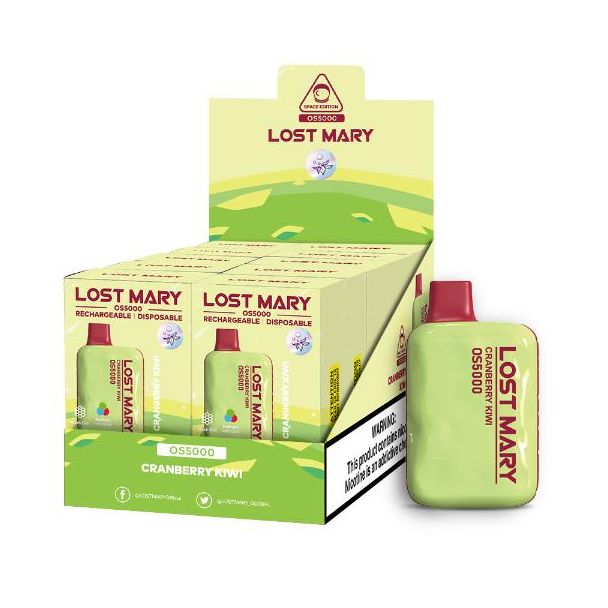 Lost Mary OS5000 Flavors 10 Pack Flavors Cranberry Kiwi