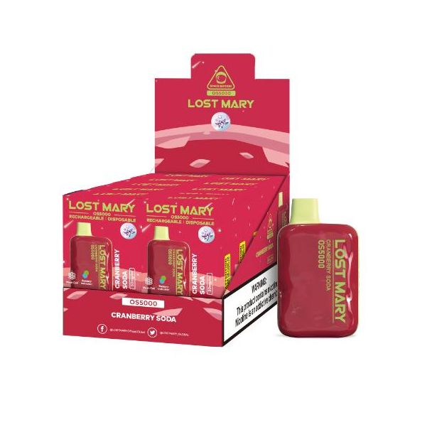 Lost Mary OS5000 Flavors 10 Pack Flavors Cranberry Soda