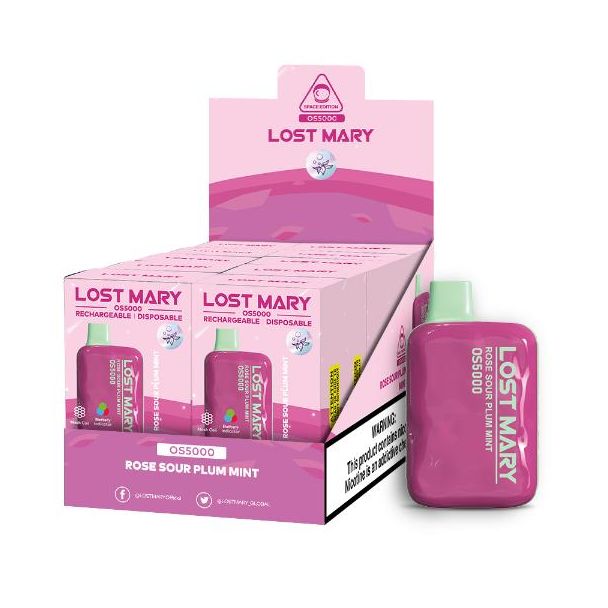 Lost Mary OS5000 Flavors 10 Pack Flavors Rose Sour Plum Mint