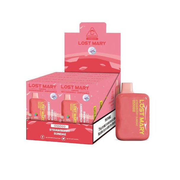 Lost Mary OS5000 Flavors 10 Pack Flavors Strawberry Sundae
